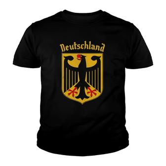 German Eagle Deutschland Coat Of Arms Flag Souvenir Gift Youth T-shirt | Mazezy