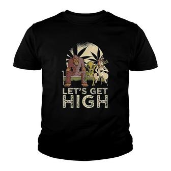 Get High Unicorn Bigfoot Alien Youth T-shirt - Thegiftio UK