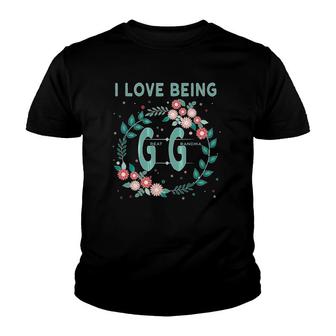 Gg I Love Being Gigi Great Grandmother Grandma Nana Youth T-shirt | Mazezy
