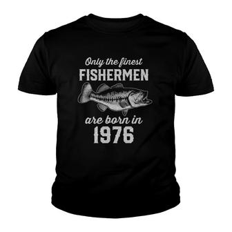 Gift For 45 Years Old Fishing Fisherman 1976 45Th Birthday Youth T-shirt | Mazezy