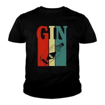 Gin Retro Vintage Gin Bottle Youth T-shirt | Mazezy