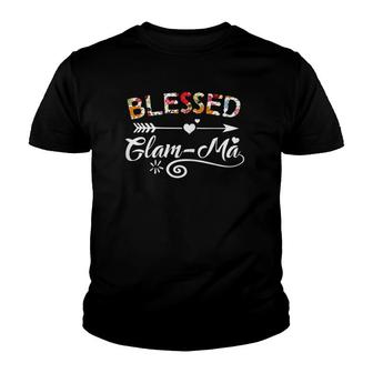 Glam-Ma - Blessed Glam-Ma Flower Mother's Day Gift Youth T-shirt | Mazezy