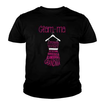 Glamma Funny Grandmother Tee Youth T-shirt | Mazezy