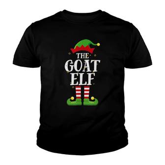 Goat Elf Family Matching Christmas Group Elf Pajama Pj Youth T-shirt | Mazezy