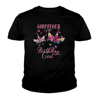 Godfather Of The Birthday Girl Unicorn S Youth T-shirt | Mazezy