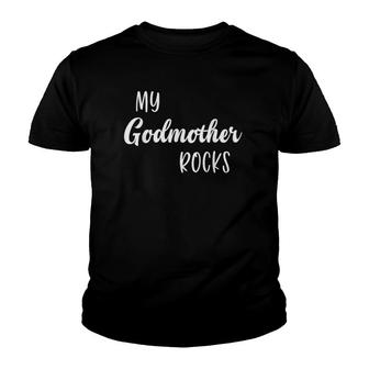 Godparent My Godmother Rocks Funny Kids Youth T-shirt | Mazezy DE
