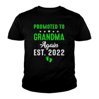 Going To Be A Grandma Again Promoted To Grandma Again 2022 Youth T-shirt | Mazezy