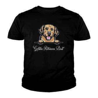 Golden Retriever Dad Happy Fathers Day Dad Pocket Youth T-shirt - Thegiftio UK