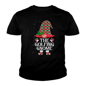 Golfing Gnome Matching Family Group Christmas Party Golfer Youth T-shirt | Mazezy
