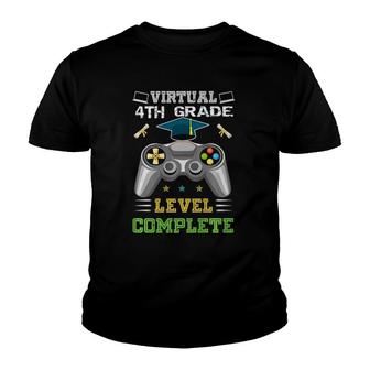 Graduation Virtual 4Th Grade Level Complete Gamer 2021 Youth T-shirt | Mazezy DE