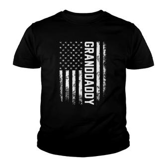 Granddaddy Gift America Flag Gift For Men Father's Day Youth T-shirt | Mazezy