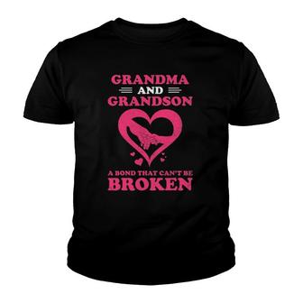 Grandma And Grandson A Bond That Can't Be Broken Grandmother Youth T-shirt | Mazezy