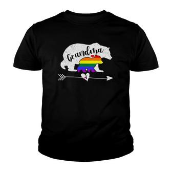 Grandma Bear Lgbt Rainbow Pride Gay Lesbian Mama Gift Youth T-shirt | Mazezy