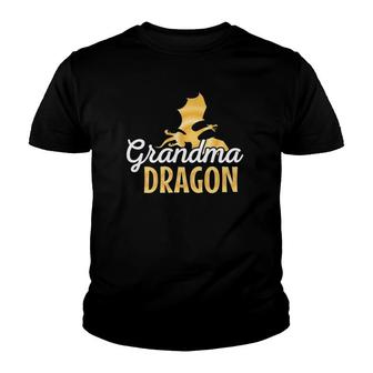 Grandma Dragon Mythical Legendary Creature Grandmother Youth T-shirt | Mazezy
