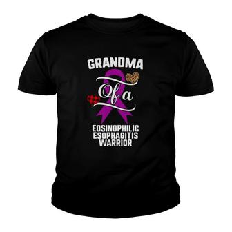 Grandma Eosinophilic Esophagitis Awareness Leopard Buffalo Youth T-shirt | Mazezy