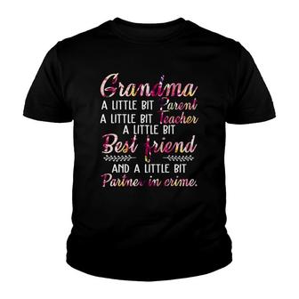 Grandma Parter In Crime Youth T-shirt - Thegiftio UK