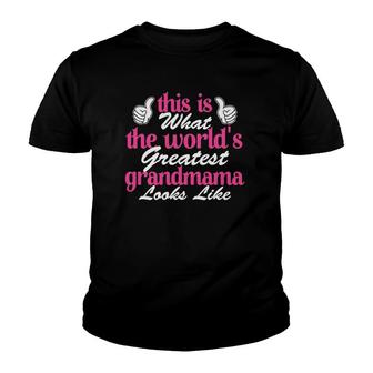 Grandmama Gift World's Greatest Grandmama Youth T-shirt | Mazezy