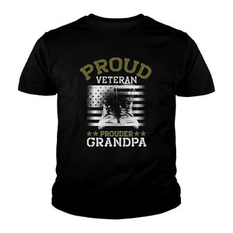 Grandpa Proud Veteran - Grandpa Veteran Grandfather Gift Youth T-shirt | Mazezy