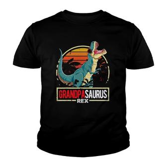 Grandpasaurusrex Dinosaur Grandpa Saurus Matching Birthday Youth T-shirt - Thegiftio UK