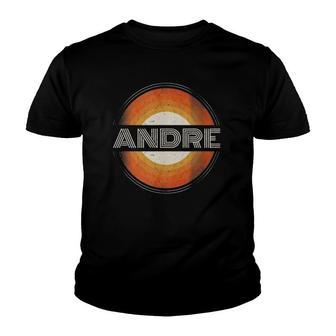 Graphic 365 First Name Andre Retro Personalized Vintage Youth T-shirt | Mazezy