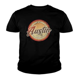 Graphic 365 Name Austin Vintage Funny Personalized Gift Youth T-shirt | Mazezy
