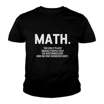 Graphic Funny Math V2 Youth T-shirt - Thegiftio UK