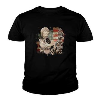 Graphic John Art Denver Vaporware Music Retro Flag American Youth T-shirt - Thegiftio UK