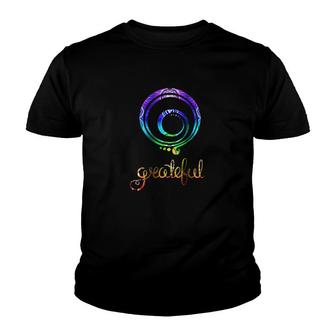 Grateful Gratitude Symbol Inspirational Youth T-shirt | Mazezy