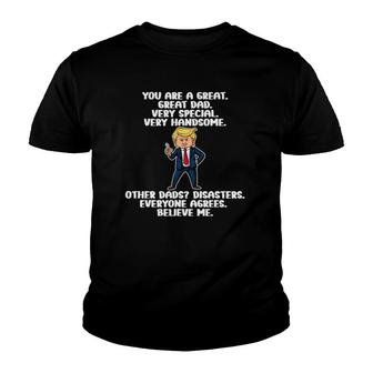 Great Dad Funny Donald Trump Father's Daygag Present Youth T-shirt | Mazezy