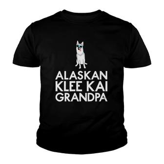 Grey Alaskan Klee Kai Or Mini Husky Grandpa Youth T-shirt | Mazezy
