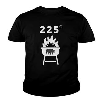 Grill Master Grilling Bbq 225 Degrees Smoker Graphic Youth T-shirt | Mazezy