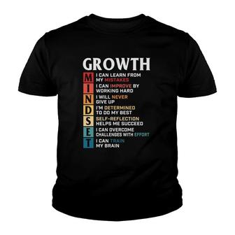 Growth Mindset Definition - Motivational Quote Inspiration Teacher Youth T-shirt | Mazezy