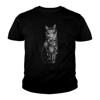 Guitar Starry Cat Youth T-shirt | Mazezy
