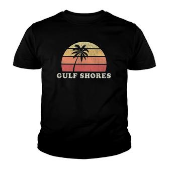 Gulf Shores Al Vintage 70S Retro Throwback Design Youth T-shirt | Mazezy
