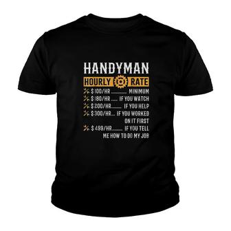 Handyman Hourly Rate V2 Youth T-shirt - Thegiftio UK