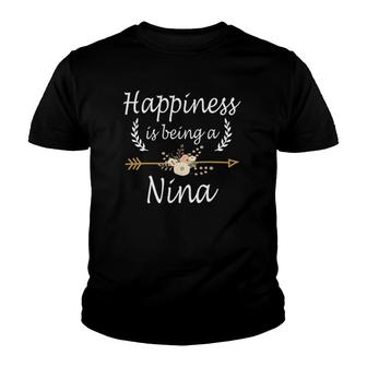 Happiness Is Being A Nina Cute Mothers Day Gifts Youth T-shirt | Mazezy