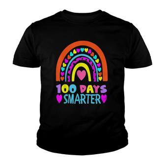 Happy 100 Days Smarter For Teacher 100Th Day Of School Youth T-shirt | Mazezy