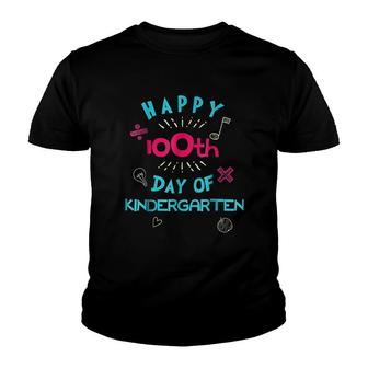 Happy 100th Day Of Kindergarten Gift For Students And Teachers Youth T-shirt | Mazezy