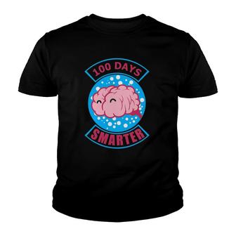 Happy Brain 100 Days Of School Smarter 100Th Day Party Youth T-shirt | Mazezy