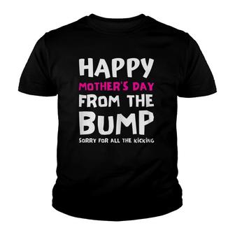 Happy Mother's Day From The Bump First Baby Pregnant Wife Youth T-shirt | Mazezy