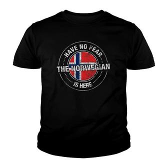 Have No Fear The Norwegian Is Here Norway Youth T-shirt | Mazezy