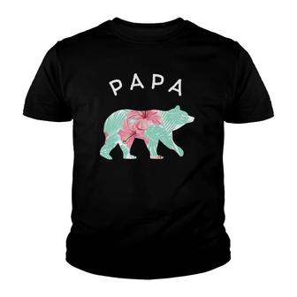 Hawaiian Papa Bear Matching Family Men Women Gift Youth T-shirt | Mazezy
