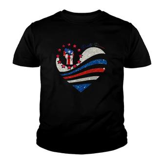 Heart Puerto Rican Flag Raised Fist Puerto Rico Youth T-shirt | Mazezy