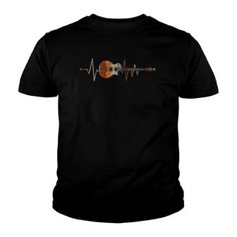 Heartbeat Guitarist Guitar Vintage Youth T-shirt | Mazezy