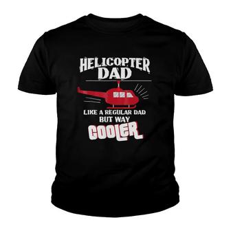 Helicopter Pilot Dad Gif Flight Mechanic Fathers Day Youth T-shirt | Mazezy