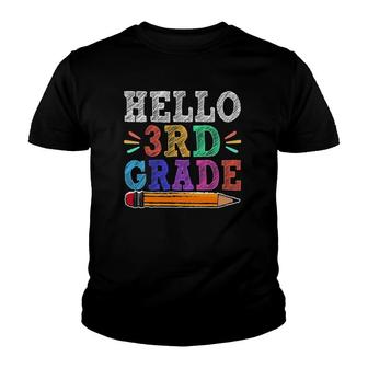 Hello 3Rd Third Grade Teacher Funny Back To School Gift Youth T-shirt | Mazezy