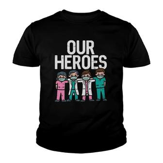 Hero Doctor Nurse Healthcare Frontline Essential Worker Gift Youth T-shirt | Mazezy