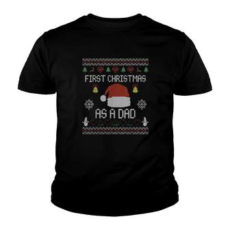 Herren Erstes Weihnachten Als Vater Hässliche Weihnachten Youth T-shirt | Mazezy