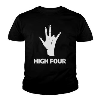 High Four Finger Amputee Amputation Youth T-shirt - Thegiftio UK