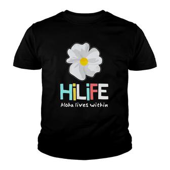 Hilife Hawaiihawaiian Aloha Flower Youth T-shirt | Mazezy
